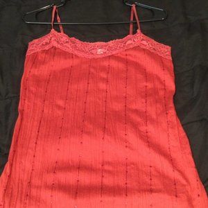 Red sparkly tank top